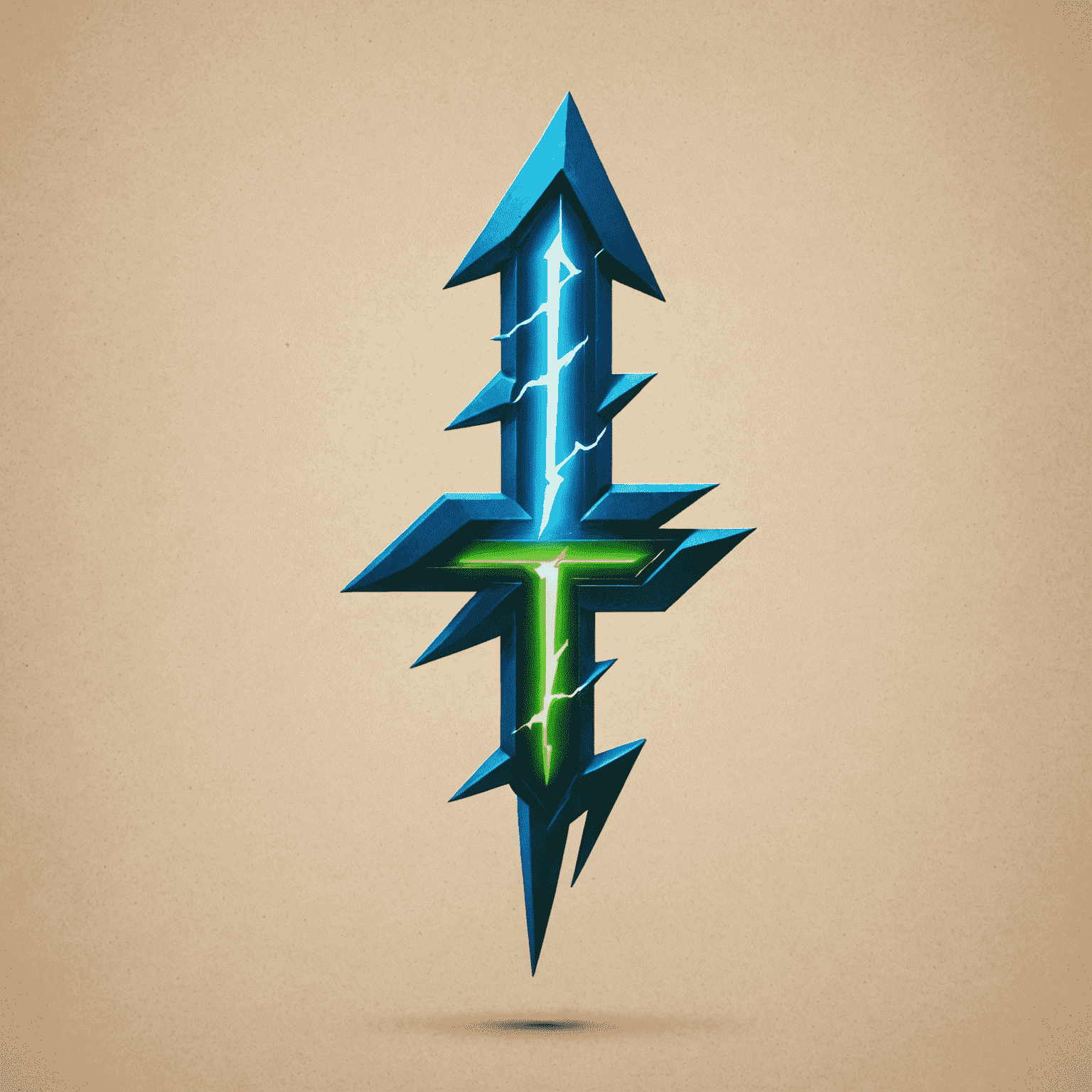 PGE Logo - A stylized electric bolt in blue and green colors