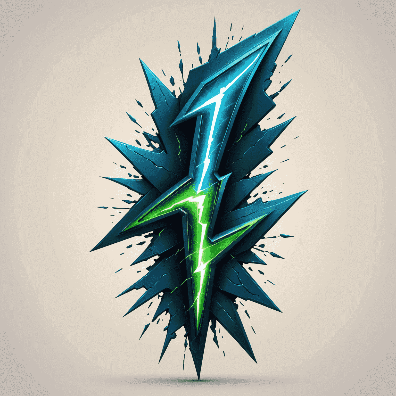 PGE Logo - A stylized electric bolt in blue and green colors