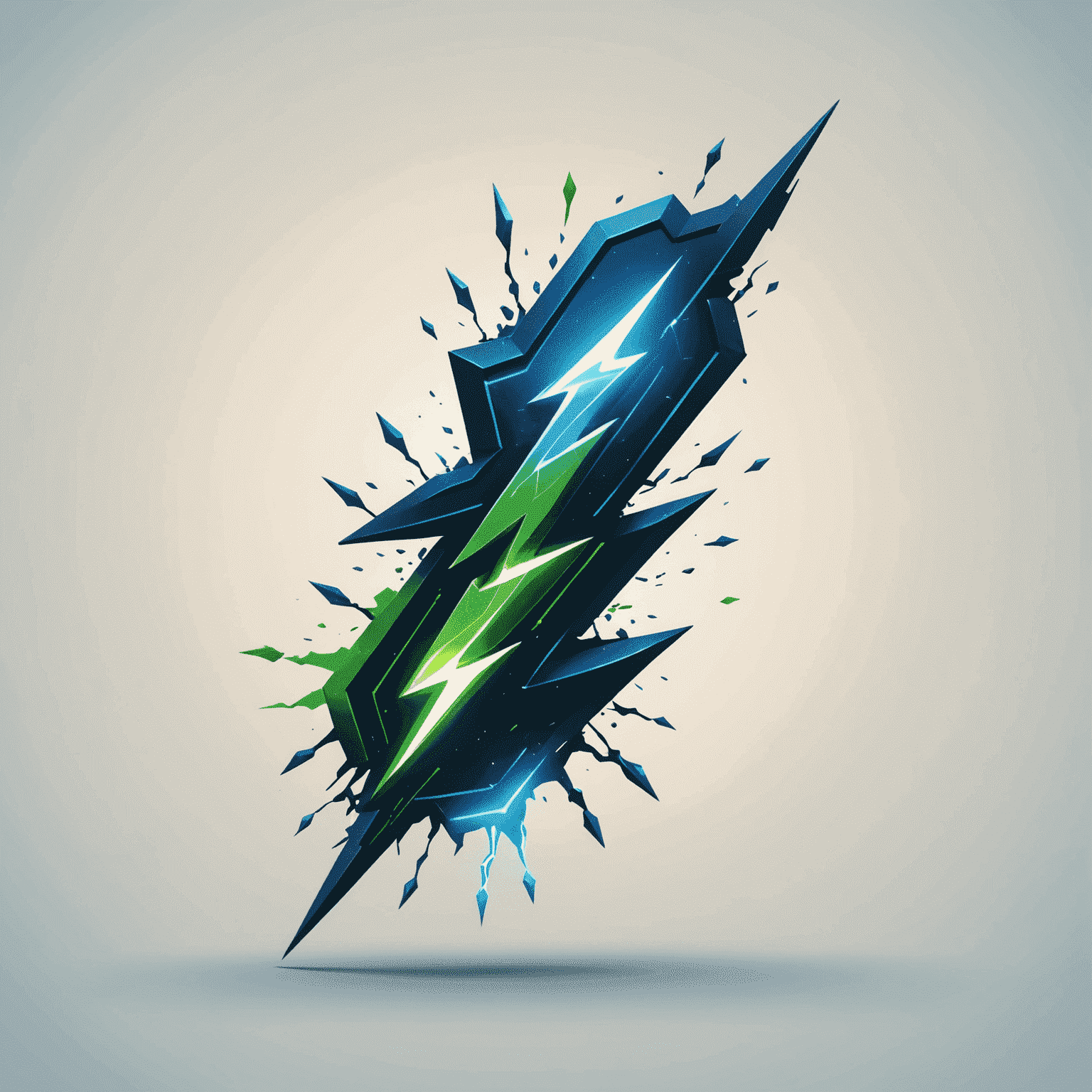 PGE Logo - A stylized electric bolt in blue and green colors