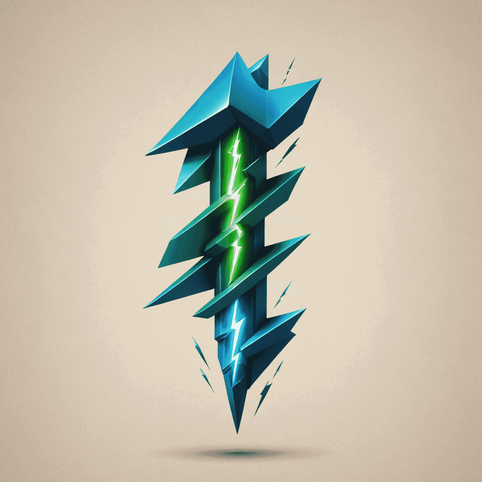 PGE Logo - A stylized electric bolt in blue and green colors