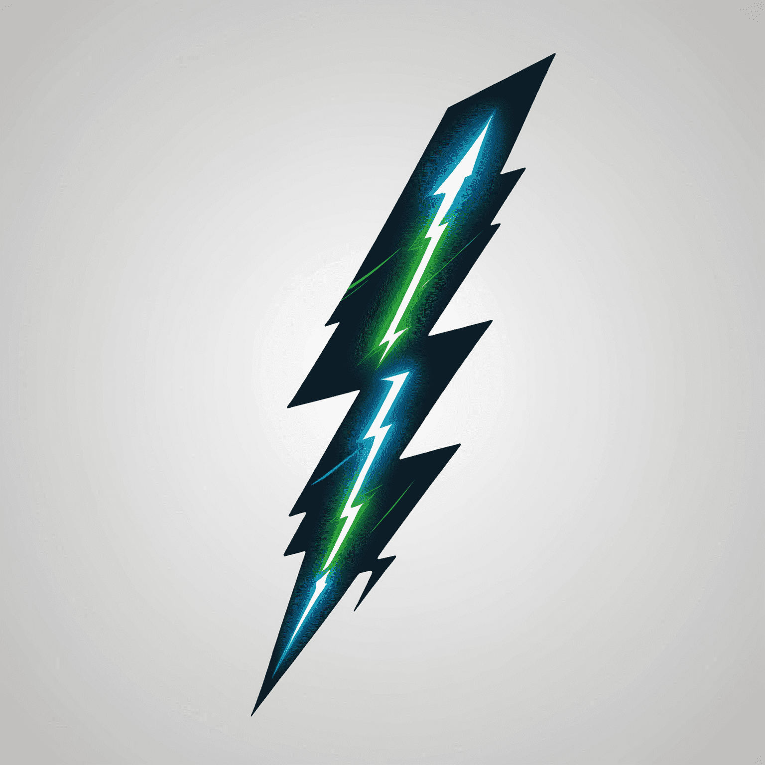 PGE Logo - A stylized electric bolt in blue and green colors