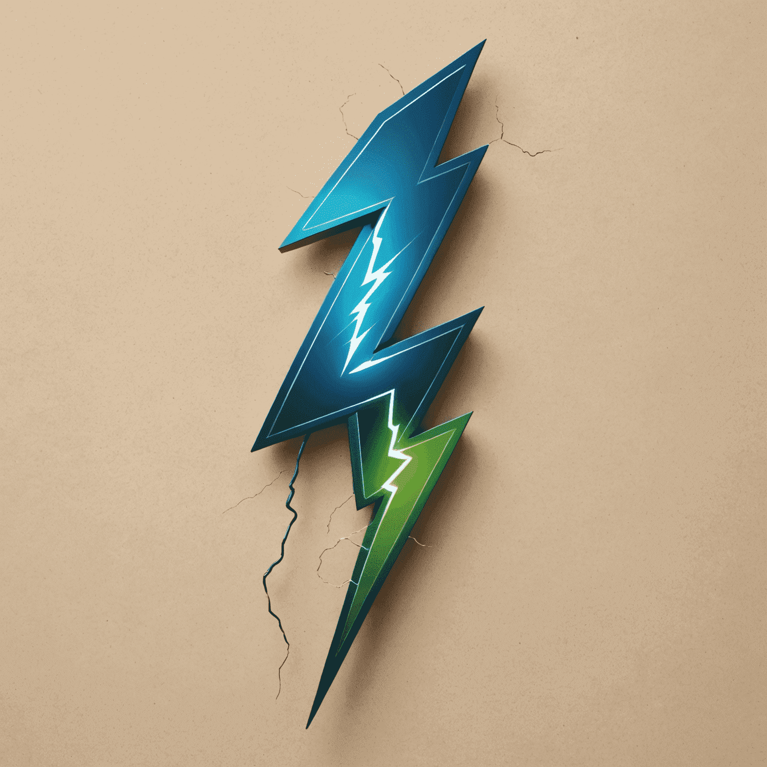 PGE Logo - A stylized electric bolt in blue and green colors