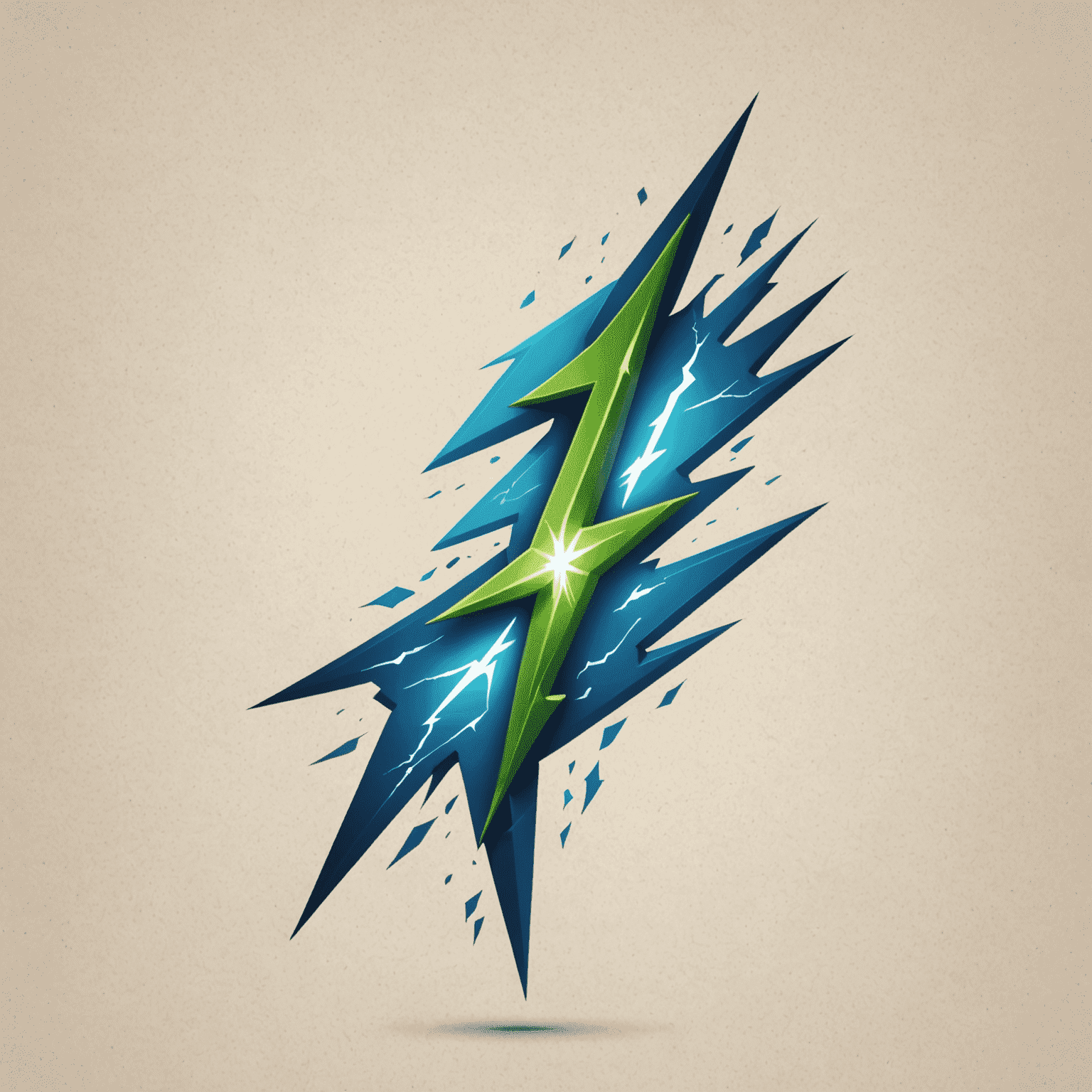 PGE Logo - A stylized electric bolt in blue and green colors