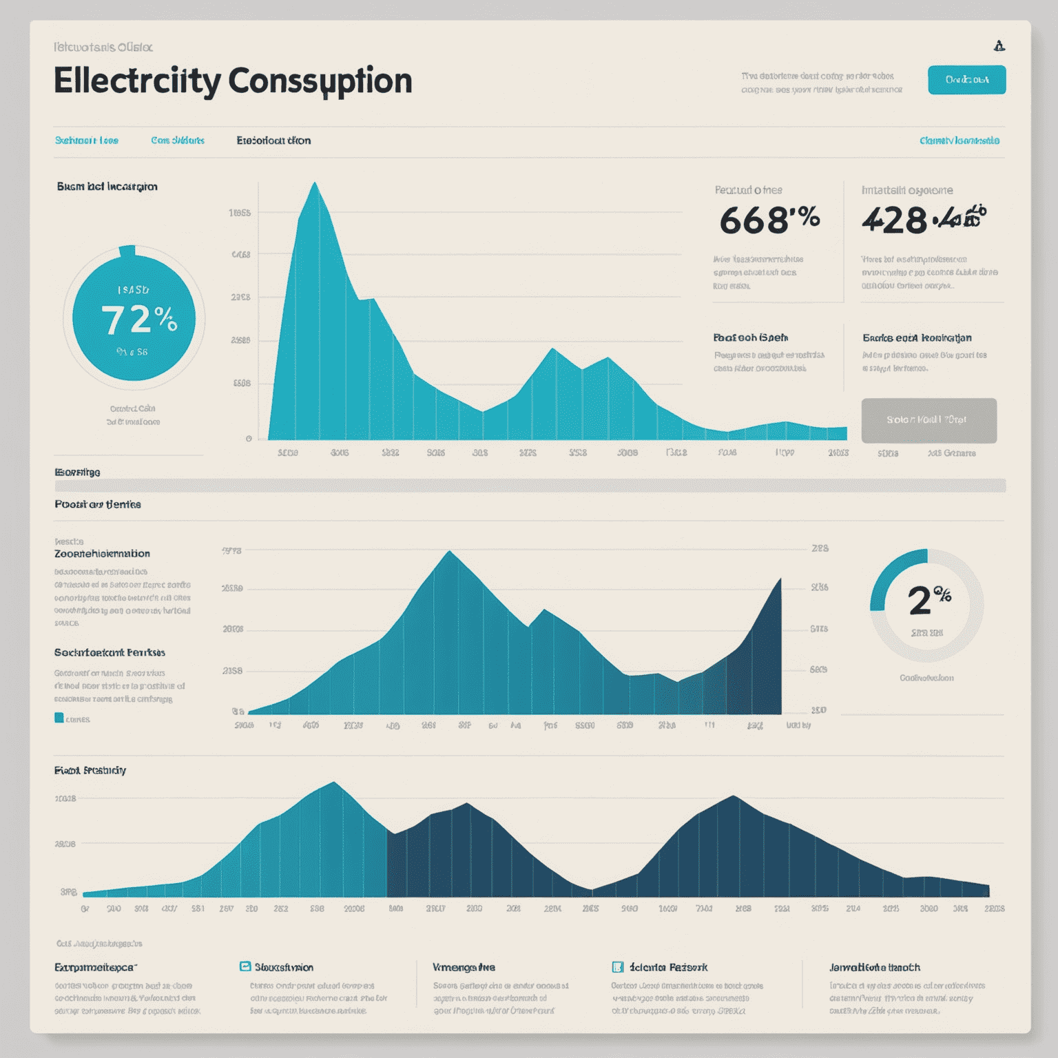 Interactive charts and graphs showing electricity consumption patterns over time