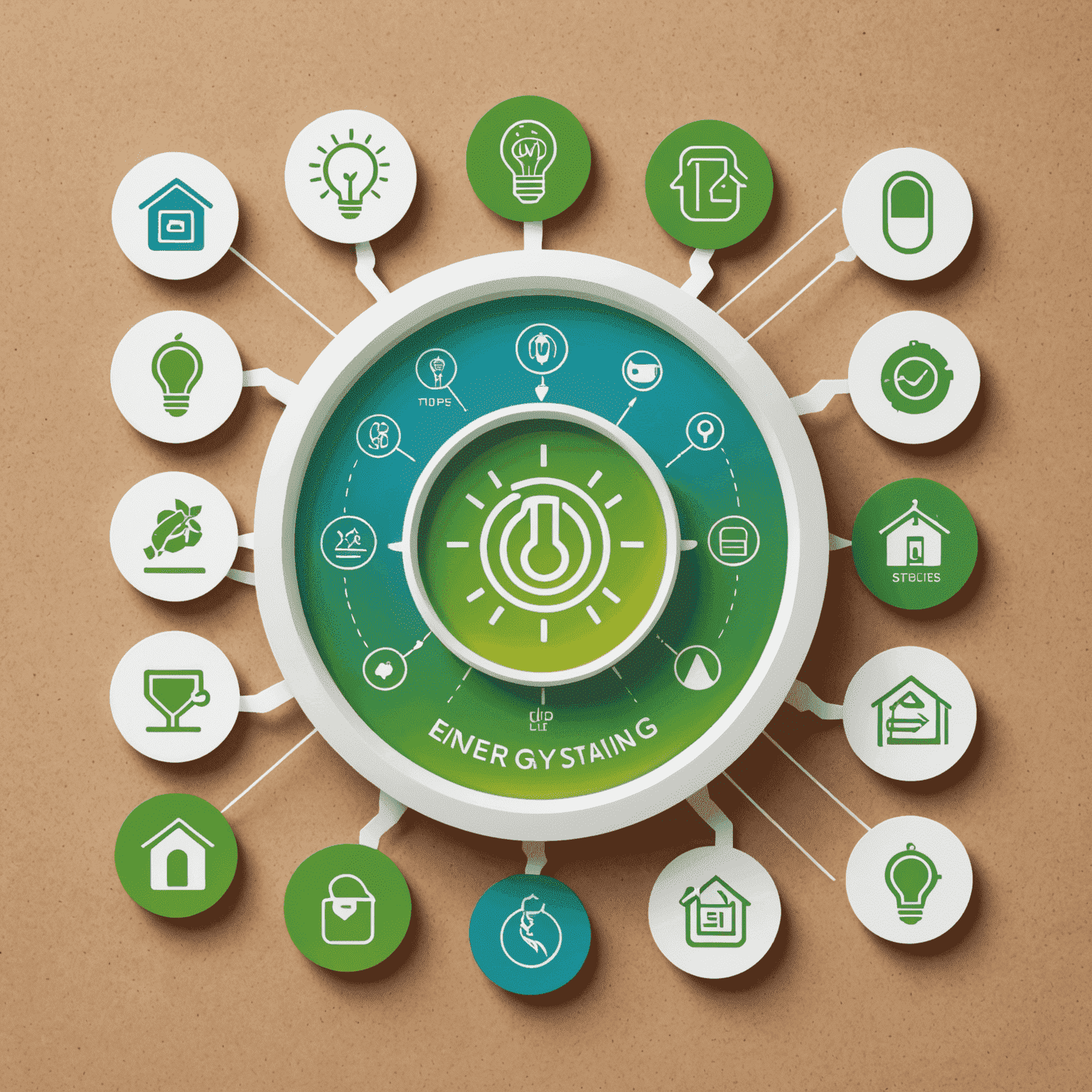 List of personalized energy-saving tips with icons for each suggestion